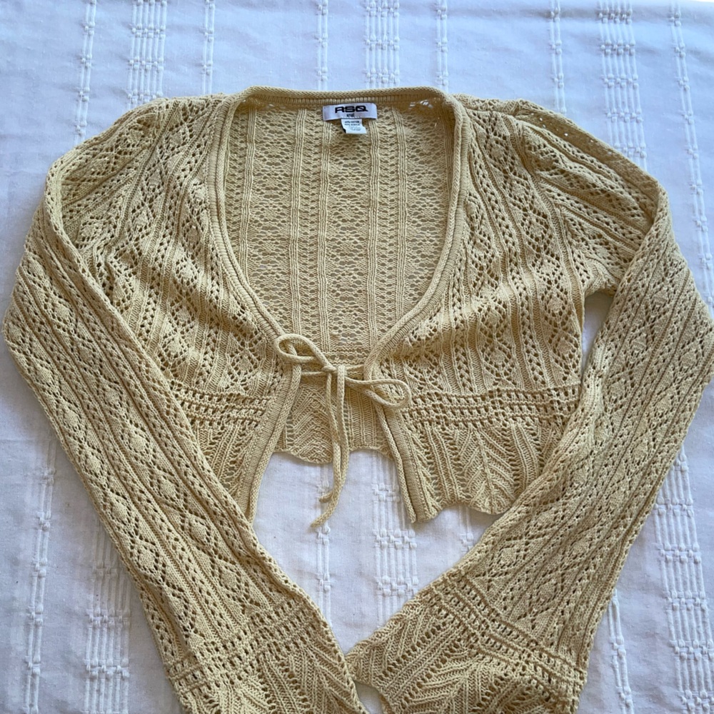 RSQ Light Tan Knit Cardigan